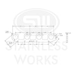 Stainless Works Header Flange Hemi 1-3/4" Port - Apollo Off-Road