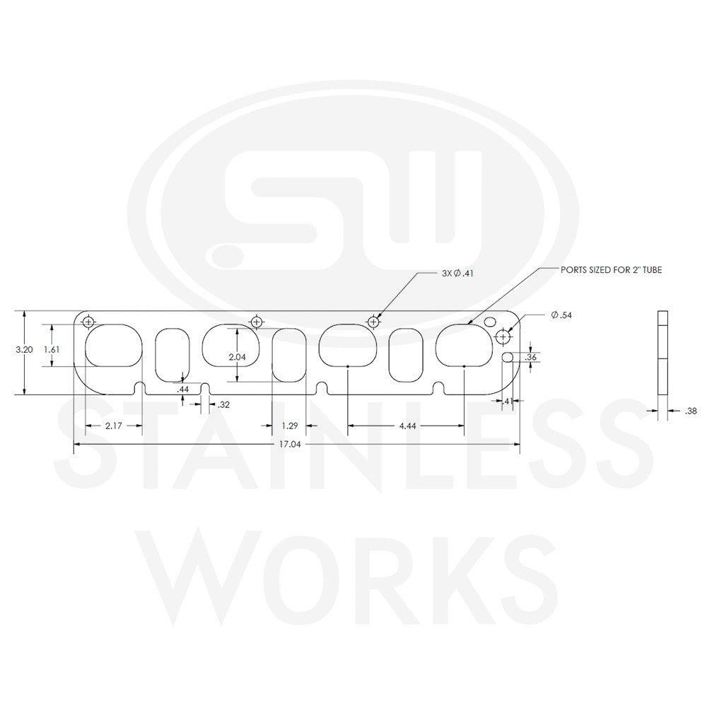 Stainless Works Header Flange Hemi 2" D Port - Apollo Off-Road