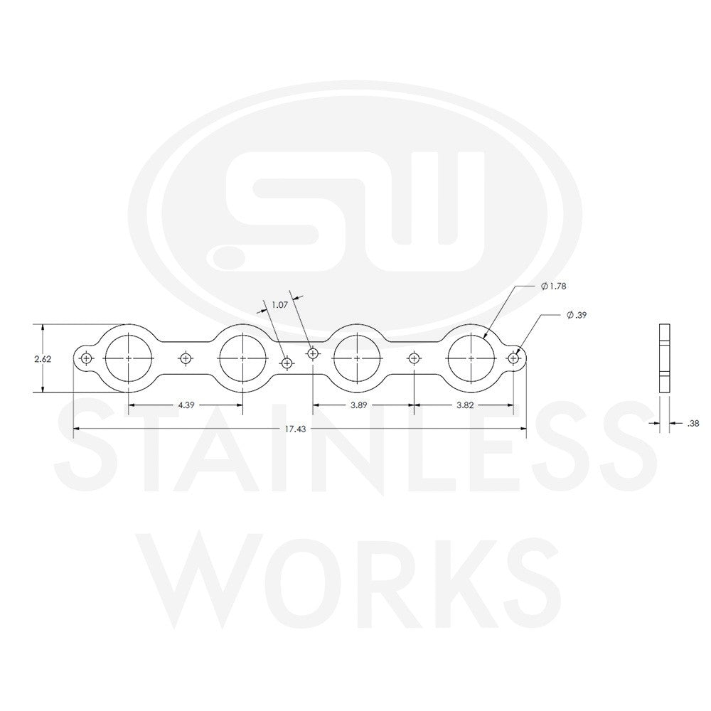 Stainless Works Header Flange LS 1-3/4" Round Port - Apollo Off-Road