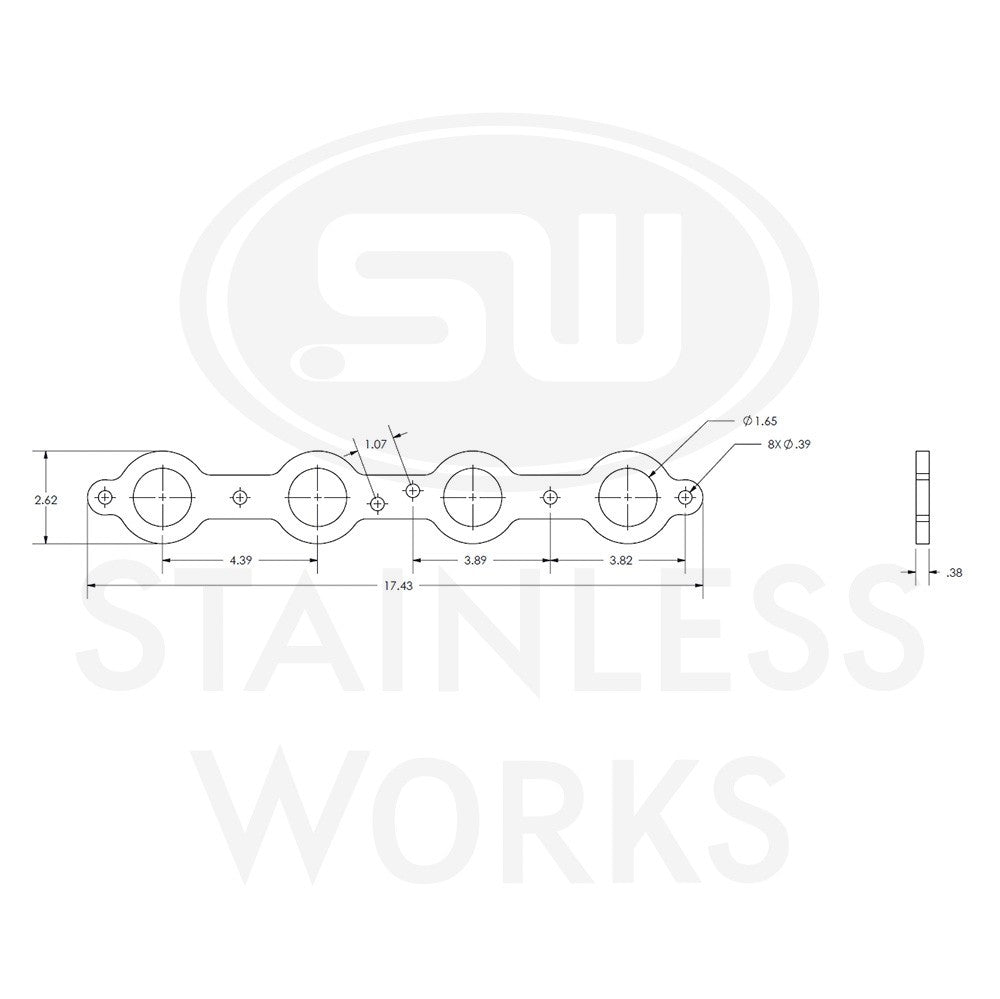Stainless Works Header Flange LS 1-5/8" Round Port - Apollo Off-Road