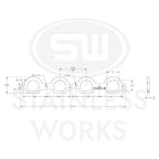 Stainless Works Header Flange LS 1-7/8" D Port - Apollo Off-Road