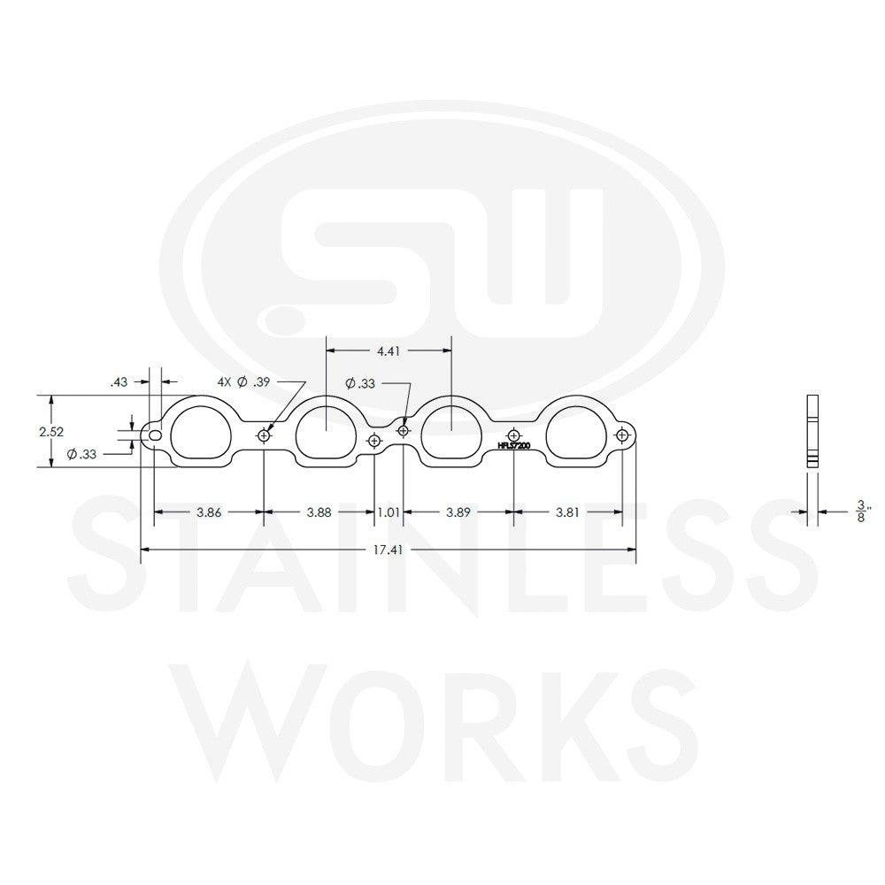 Stainless Works Header Flange LS 2" D Port - Apollo Off-Road