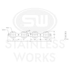 Stainless Works Header Flange LS 2" Round Port - Apollo Off-Road
