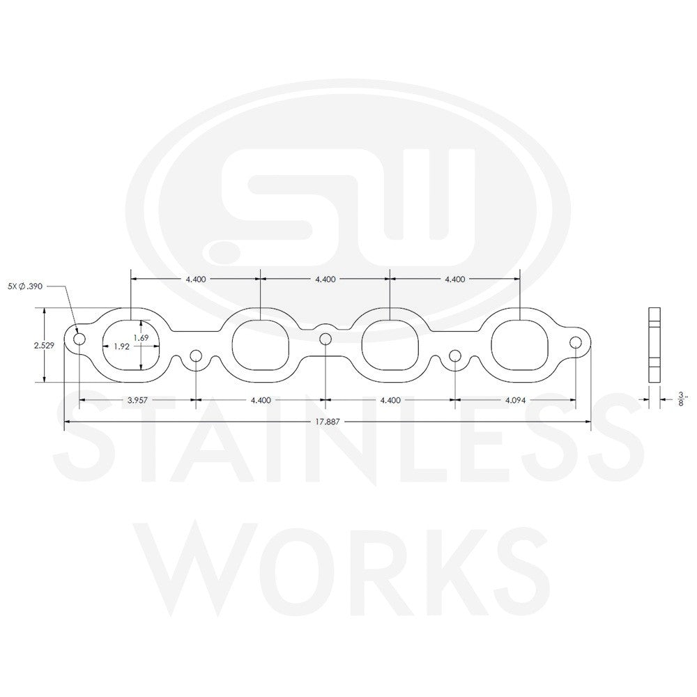 Stainless Works Header Flange LT1/LT4 1-7/8" Port Matched - Apollo Off-Road