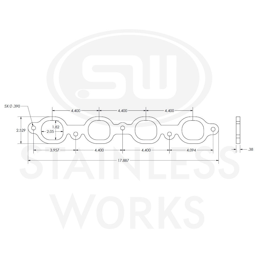Stainless Works Header Flange LT1/LT4 2" Port Matched - Apollo Off-Road