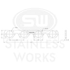 Stainless Works Header Flange SBF 2" Trick Flow High Port - Apollo Off-Road