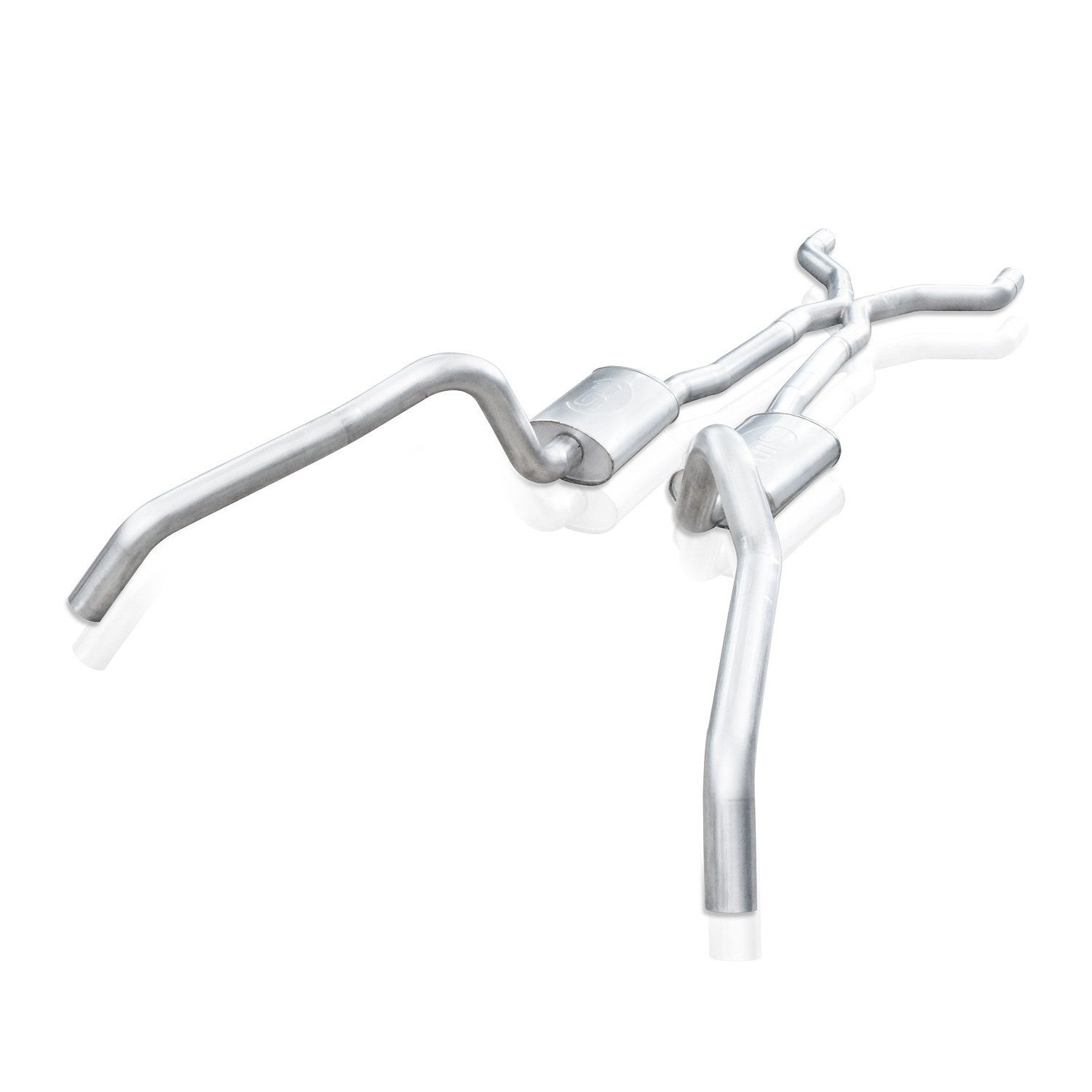 Stainless Works SBC Catback Dual Turbo Chambered Mufflers Aftermarket Connect - Apollo Off-Road