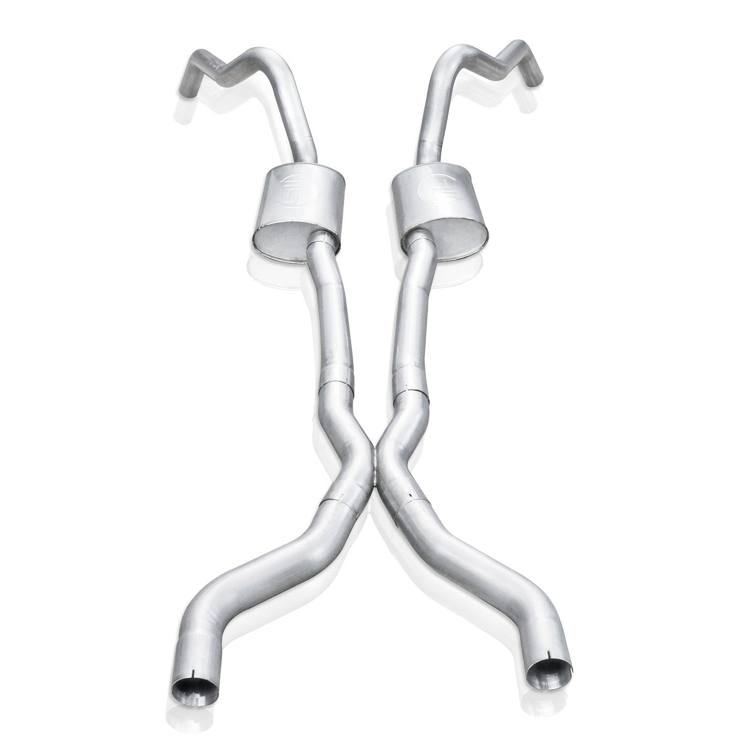 Stainless Works SBC Catback Dual Turbo Chambered Mufflers Aftermarket Connect - Apollo Off-Road