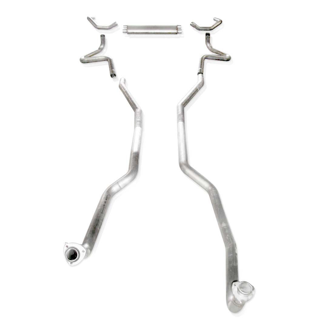 Stainless Works SBC Catback Transverse Muffler Fits Factory Manifolds - Apollo Off-Road