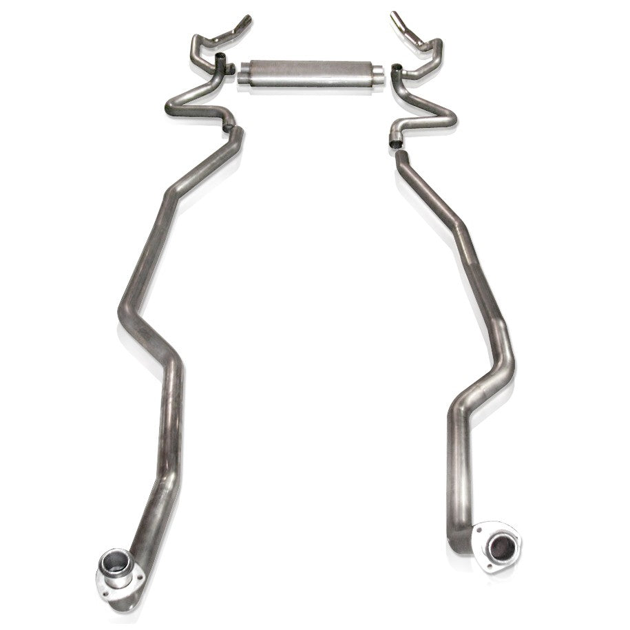 Stainless Works SBC Catback Transverse Muffler Fits Factory Manifolds - Apollo Off-Road