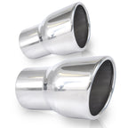 Stainless Works Slash Cut Rolled Edge Tips 5-1/4" Length 3" Inlet - Apollo Off-Road