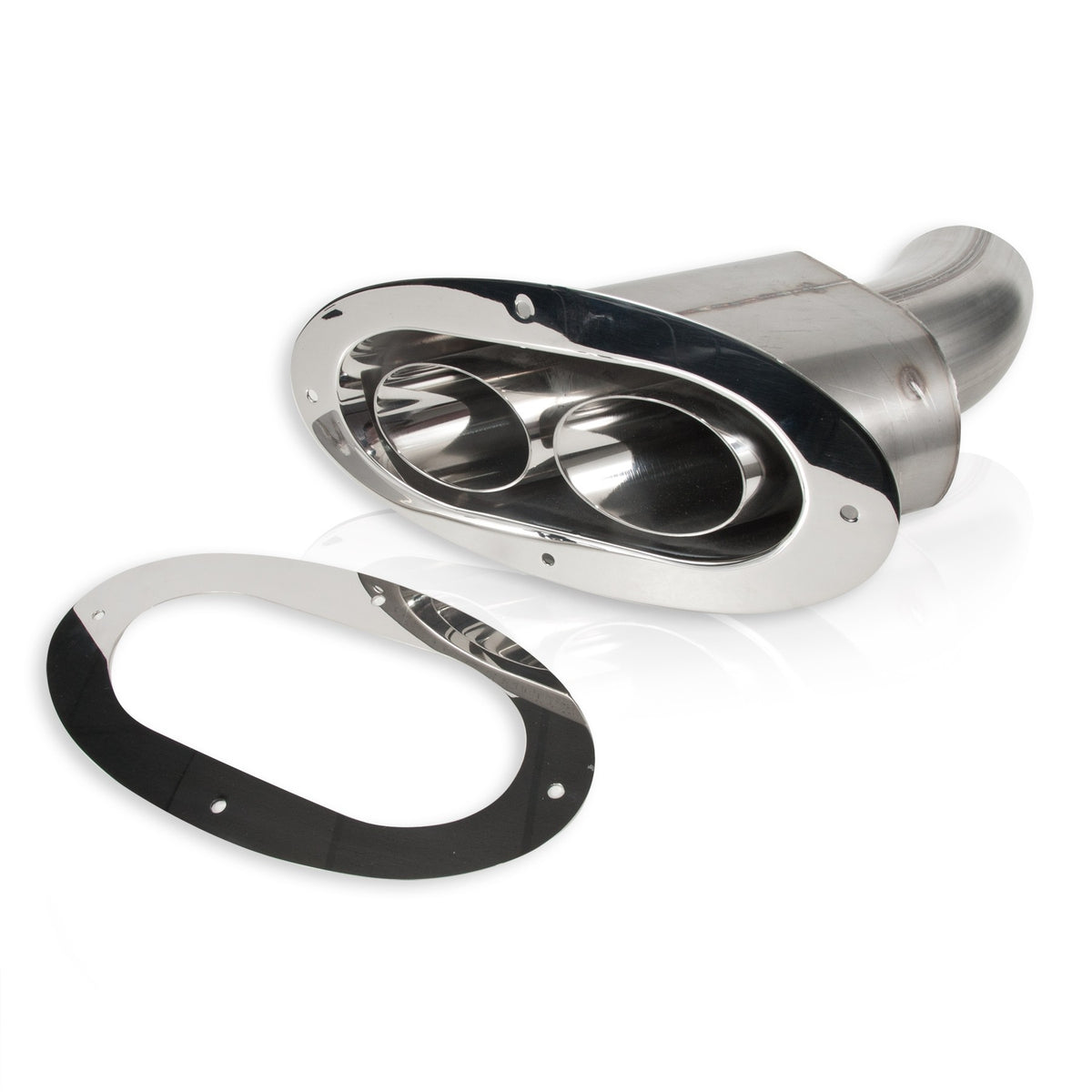 Stainless Works Thru Body Big Oval Tip 3" Inlet - Apollo Off-Road