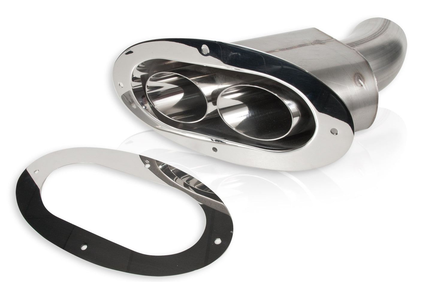 Stainless Works Thru Body Big Oval Tip 3" Inlet - Apollo Off-Road