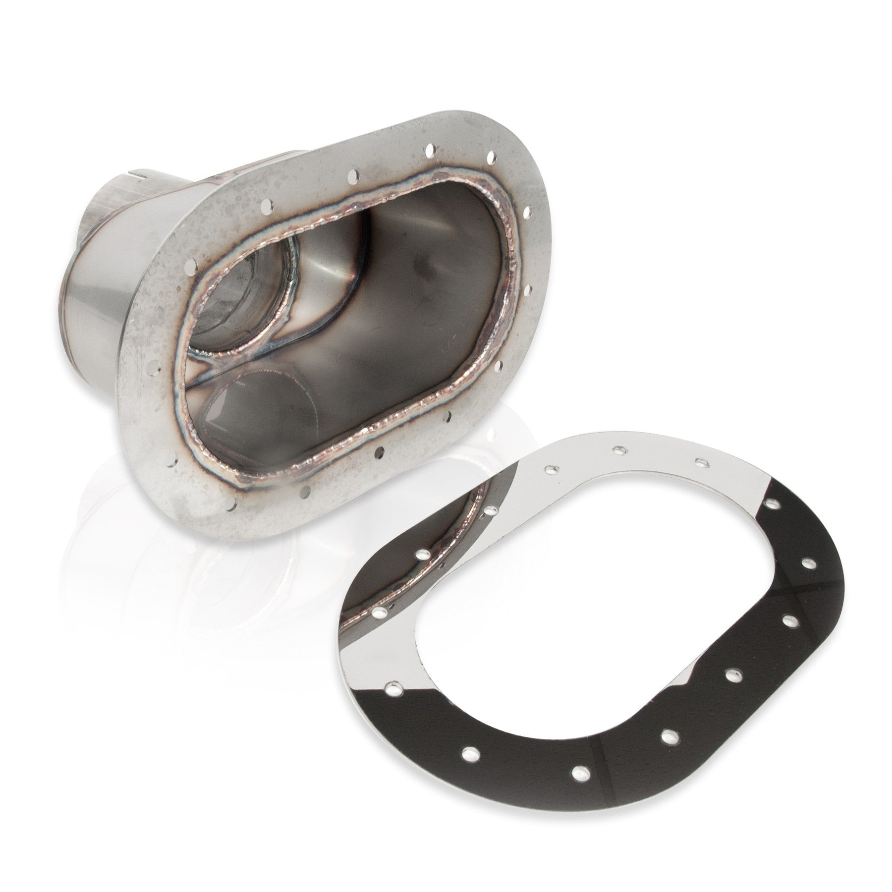 Stainless Works Thru Body Oval Tip 2-1/2" Inlet - Apollo Off-Road