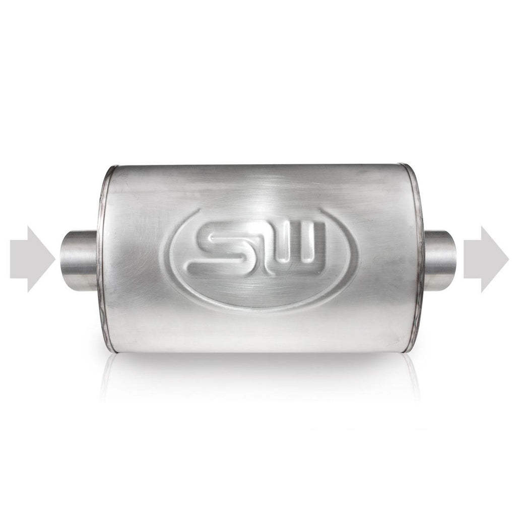 Stainless Works Turbo S-tube Muffler 2-1/2" Center Inlet And Center Outlet - Apollo Off-Road