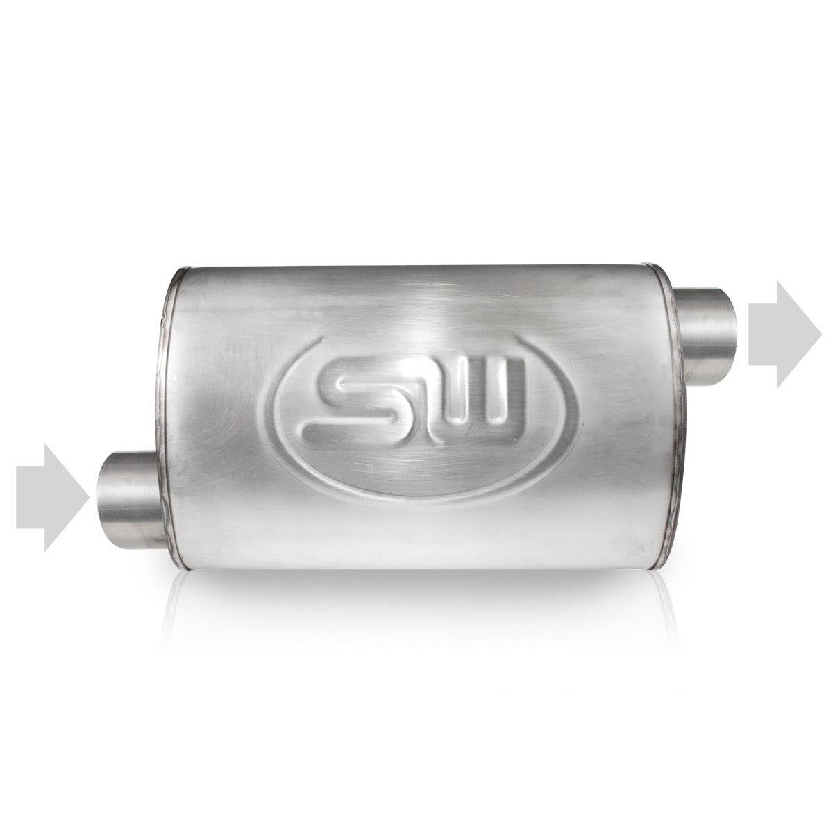 Stainless Works Turbo S-tube Muffler 2" Offset/Offset Opposite Side - Apollo Off-Road