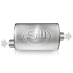 Stainless Works Turbo S-tube Muffler 3" Offset Inlet And Center Outlet - Apollo Off-Road
