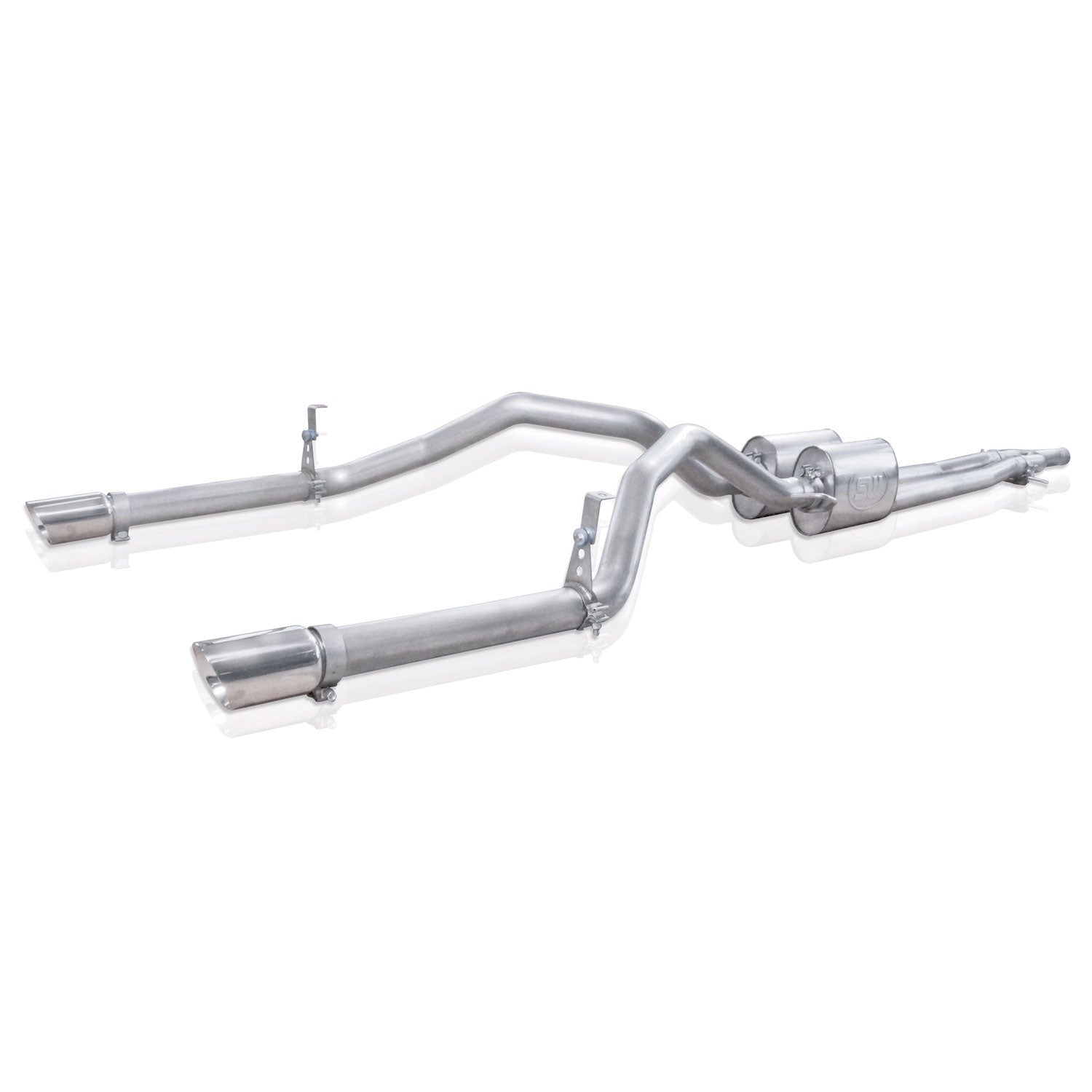 Stainless Works Under/Bumper Catback Dual Turbo S-Tube Mufflers Factory Connect - Apollo Off-Road