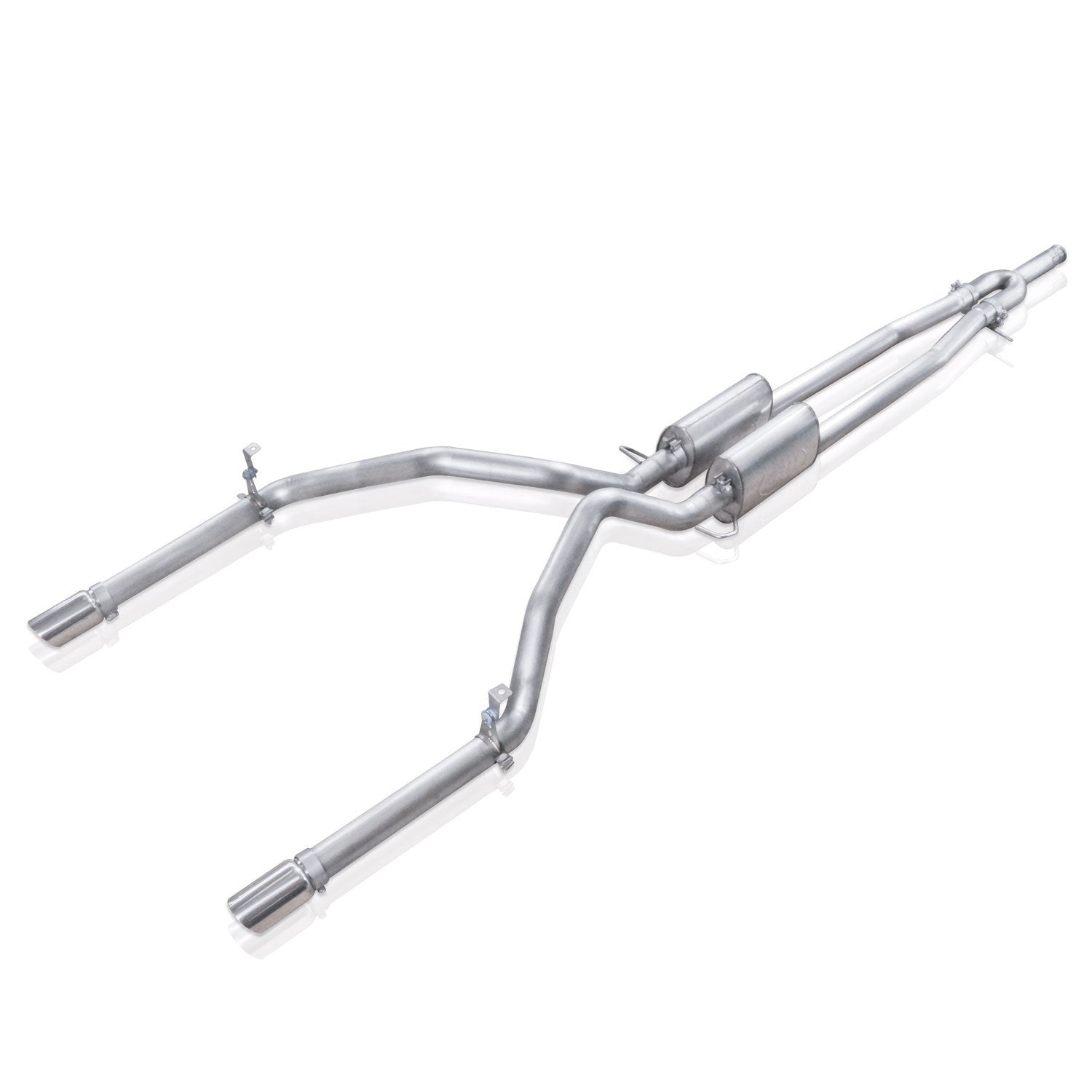 Stainless Works Under/Bumper Catback Dual Turbo S-Tube Mufflers Factory Connect - Apollo Off-Road