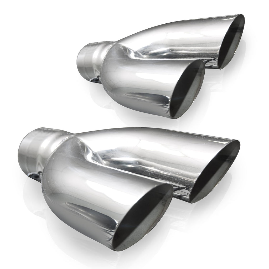 Stainless Works Y-Style 2-1/2" Slash Cut Tips - Apollo Off-Road