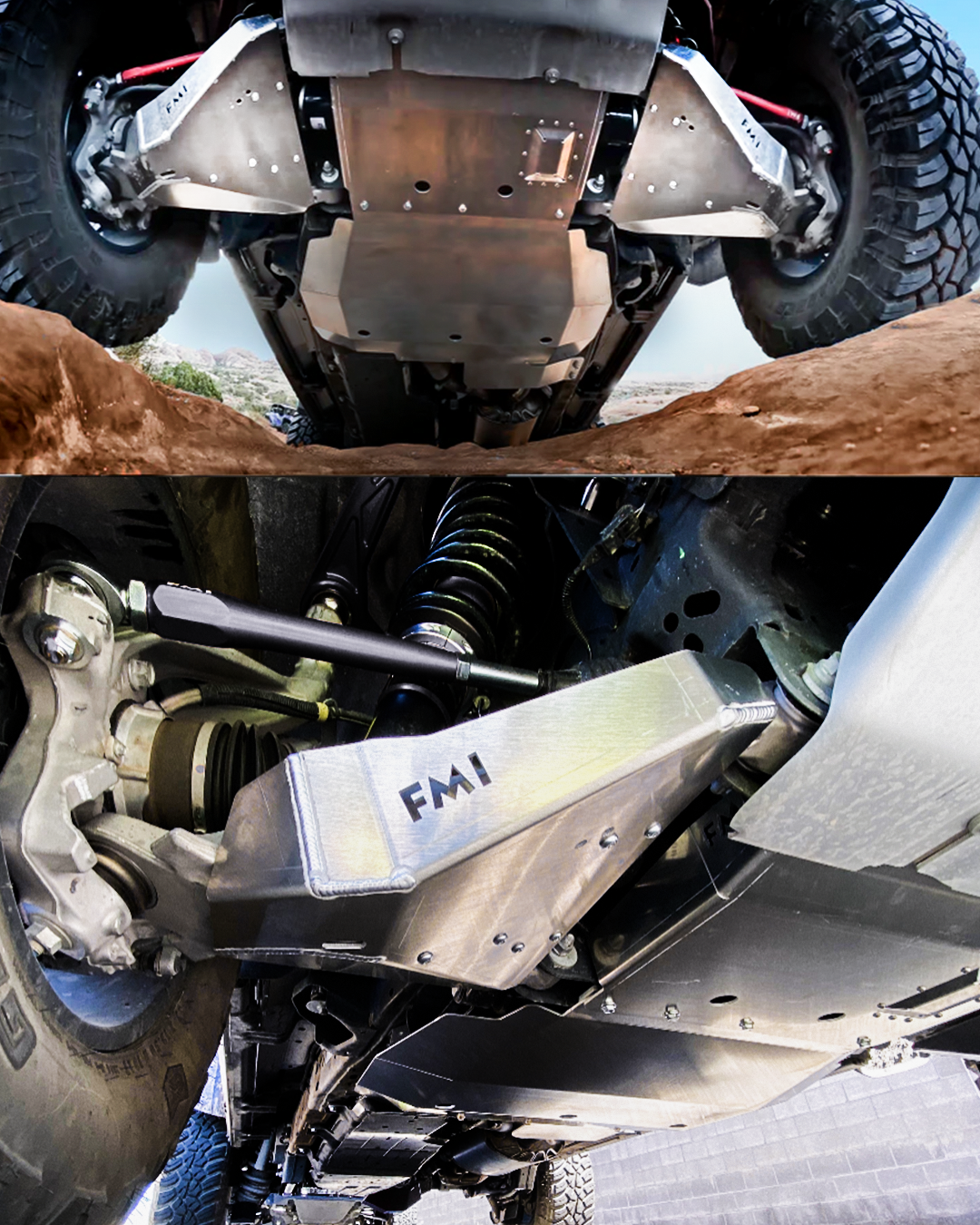 Foutz Motorsports Lower Control Arm Skid Plate Kit - Stock Arm 2022-2026 Ford Bronco Raptor