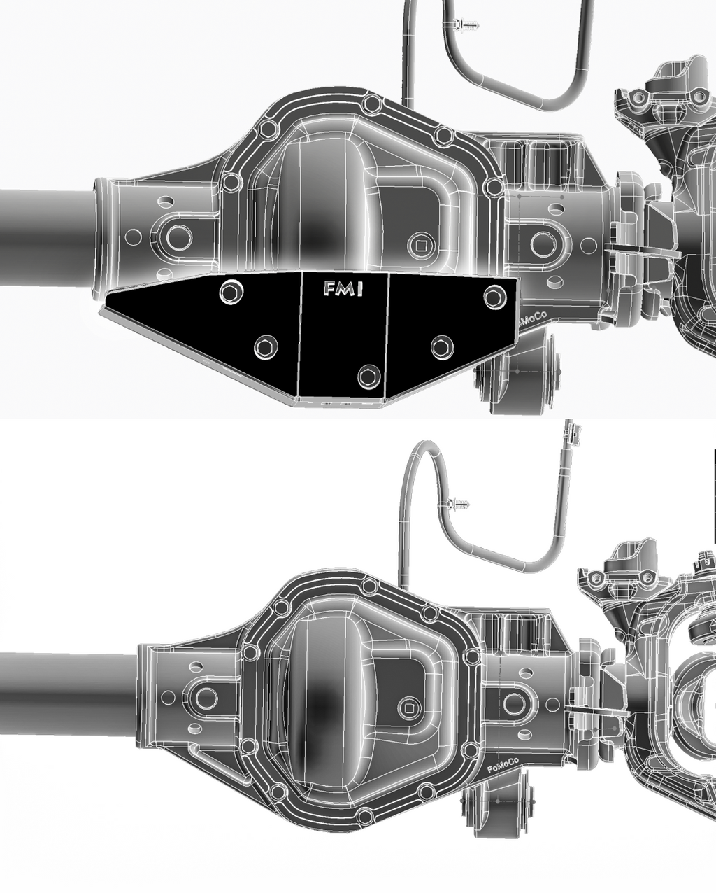Foutz Motorsports Front Differential Skid Plate, Dana 60 Front Axles 2017-2027 Ford F-250/F-350 Super Duty