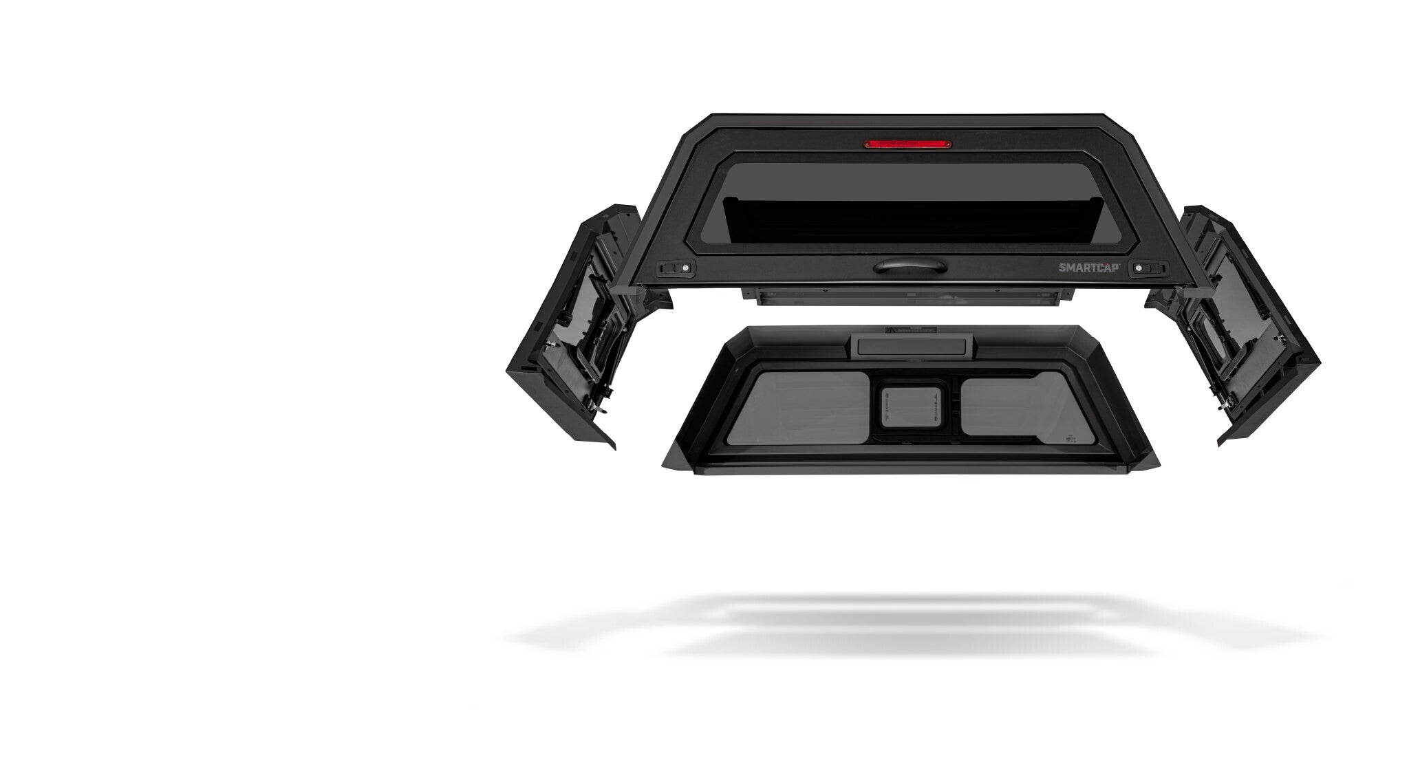 Tacoma Truck Bed Cap SmartCapEVOa Adventure Matte Black For 24-Present Toyota Tacoma 6 Foot Standard Bed - Apollo Off-Road