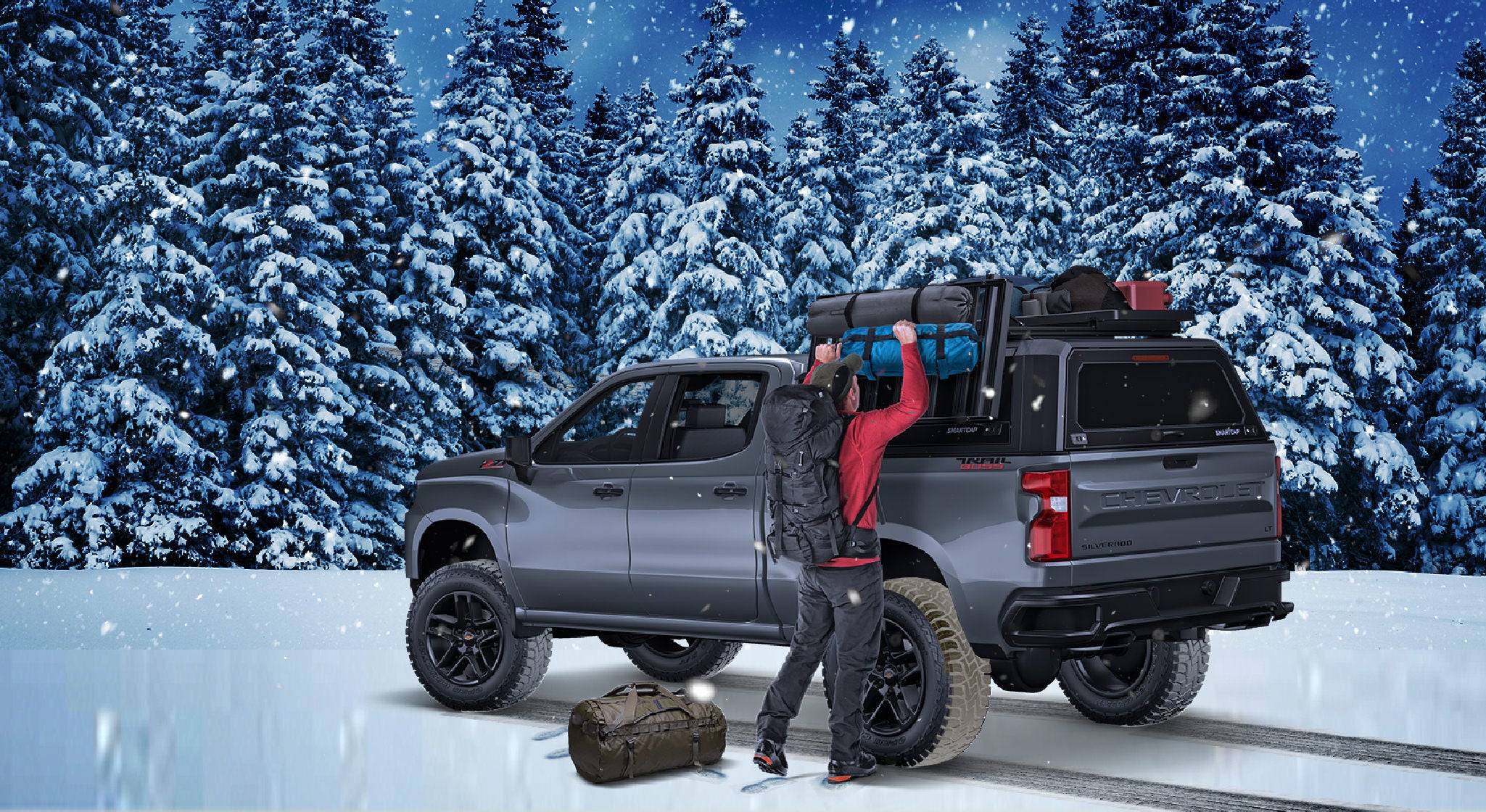 Tacoma Truck Bed Cap SmartCapEVOa Adventure Matte Black For 24-Present Toyota Tacoma 6 Foot Standard Bed - Apollo Off-Road