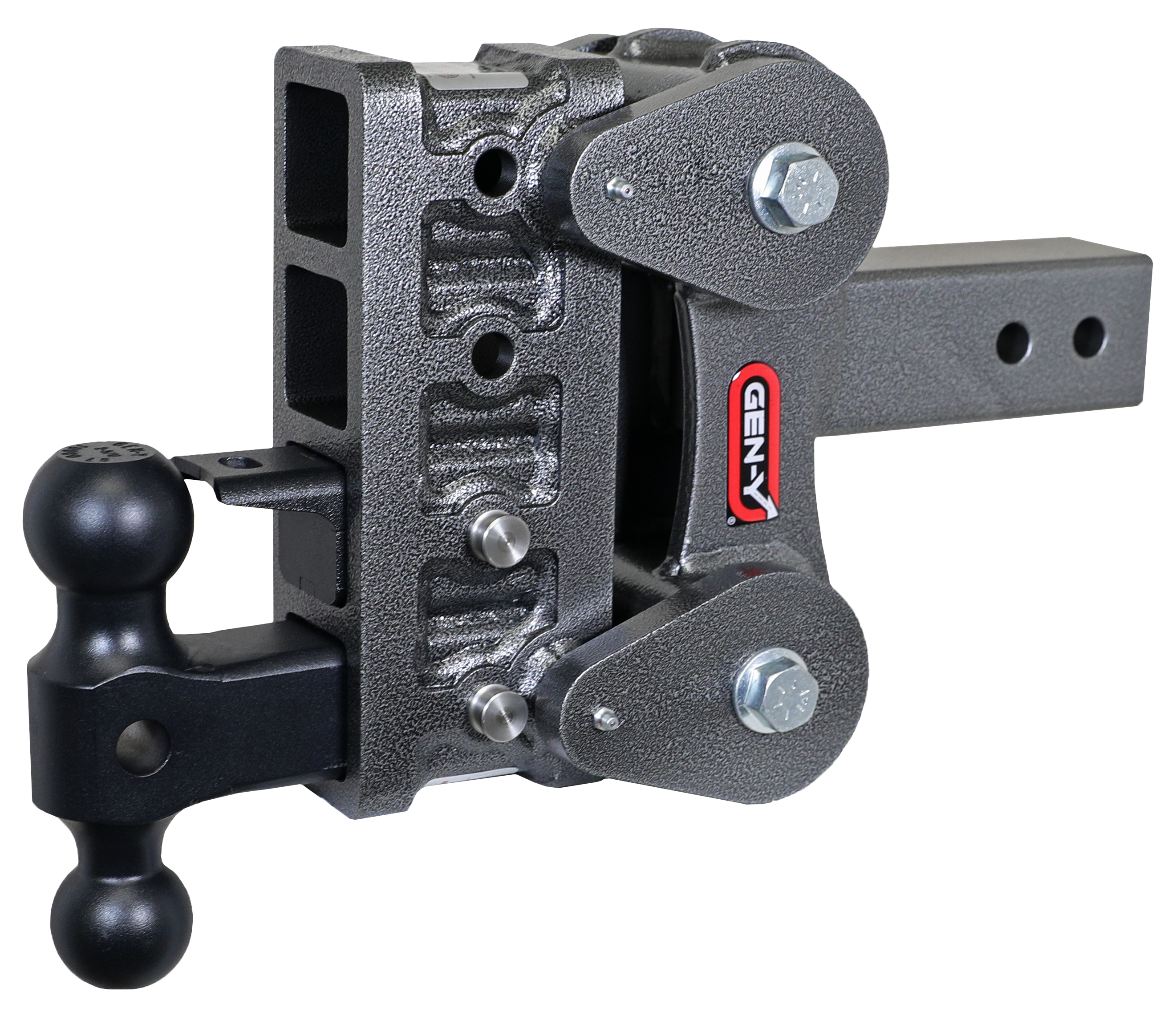 The BOSS TORSION-FLEX 2.5" Shank 5" Drop 1.1K TW 10K Hitch Dual-Ball Pintle Lock - Apollo Off-Road