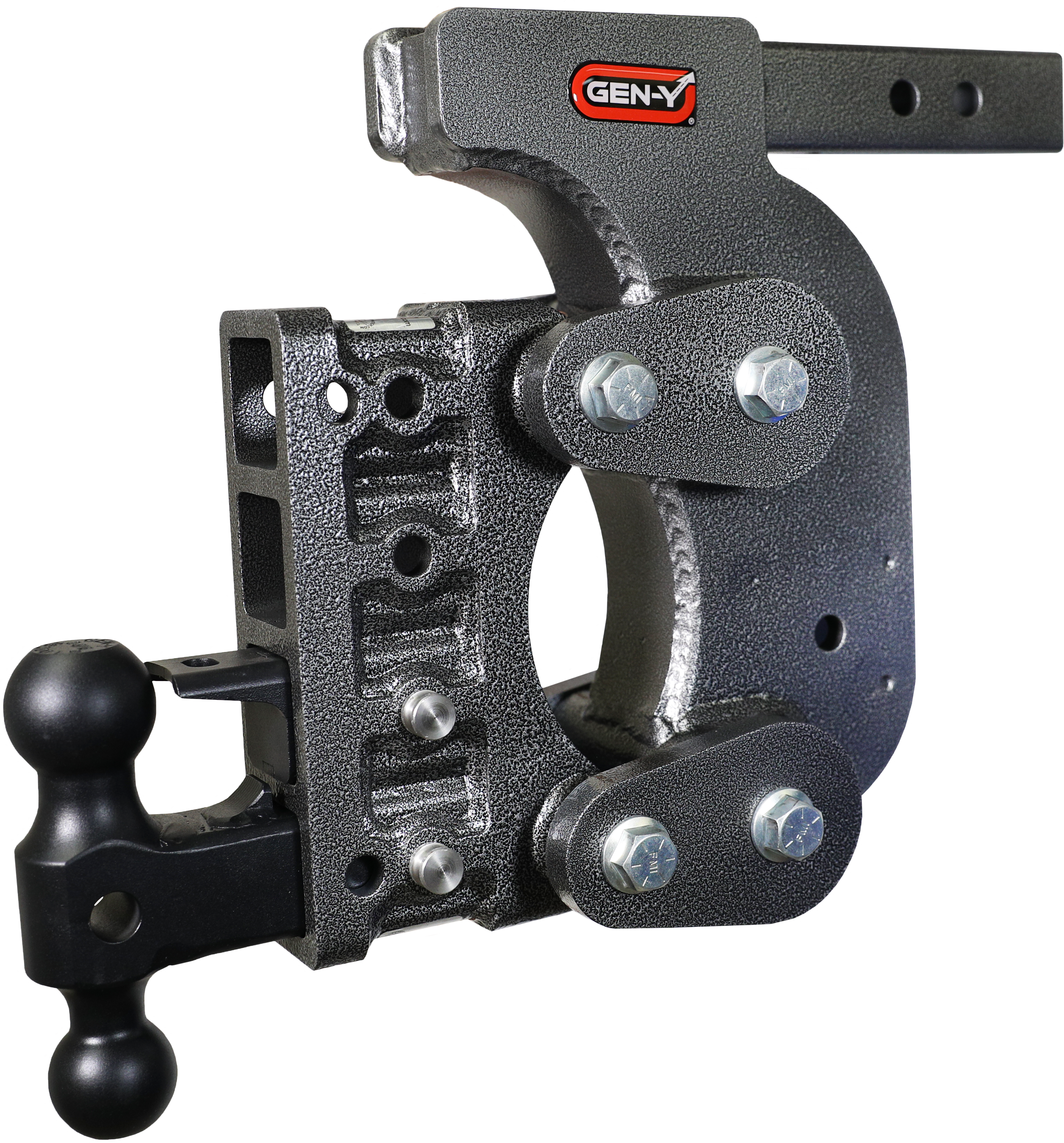 The BOSS TORSION-FLEX 2" Shank 12.5" Drop 1.7K TW 16K Hitch Dual-Ball Pintle - Apollo Off-Road