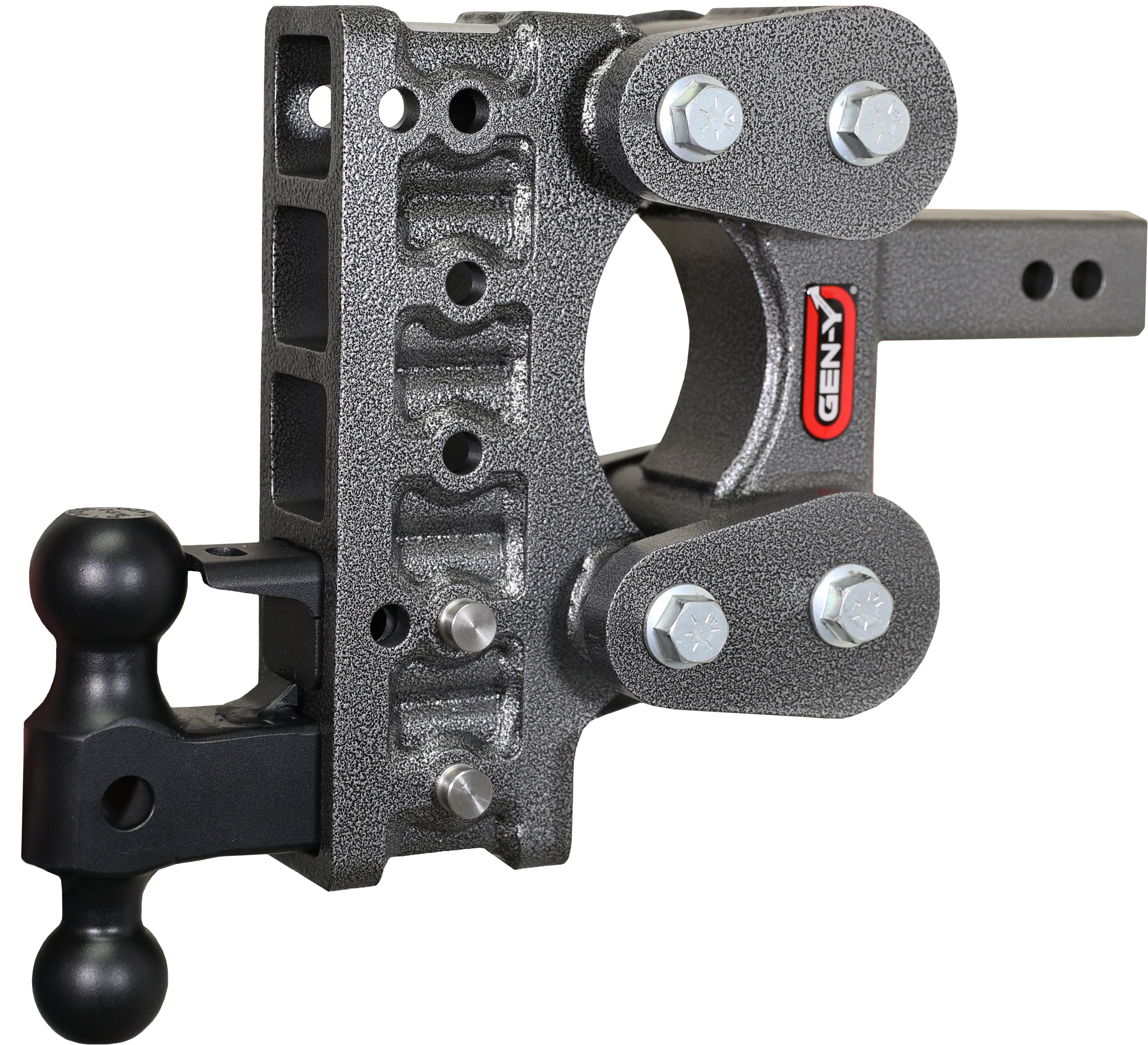 The BOSS TORSION-FLEX 2" Shank 7.5" Drop 1.7K TW 16K Hitch Dual-Ball Pintle Lock - Apollo Off-Road
