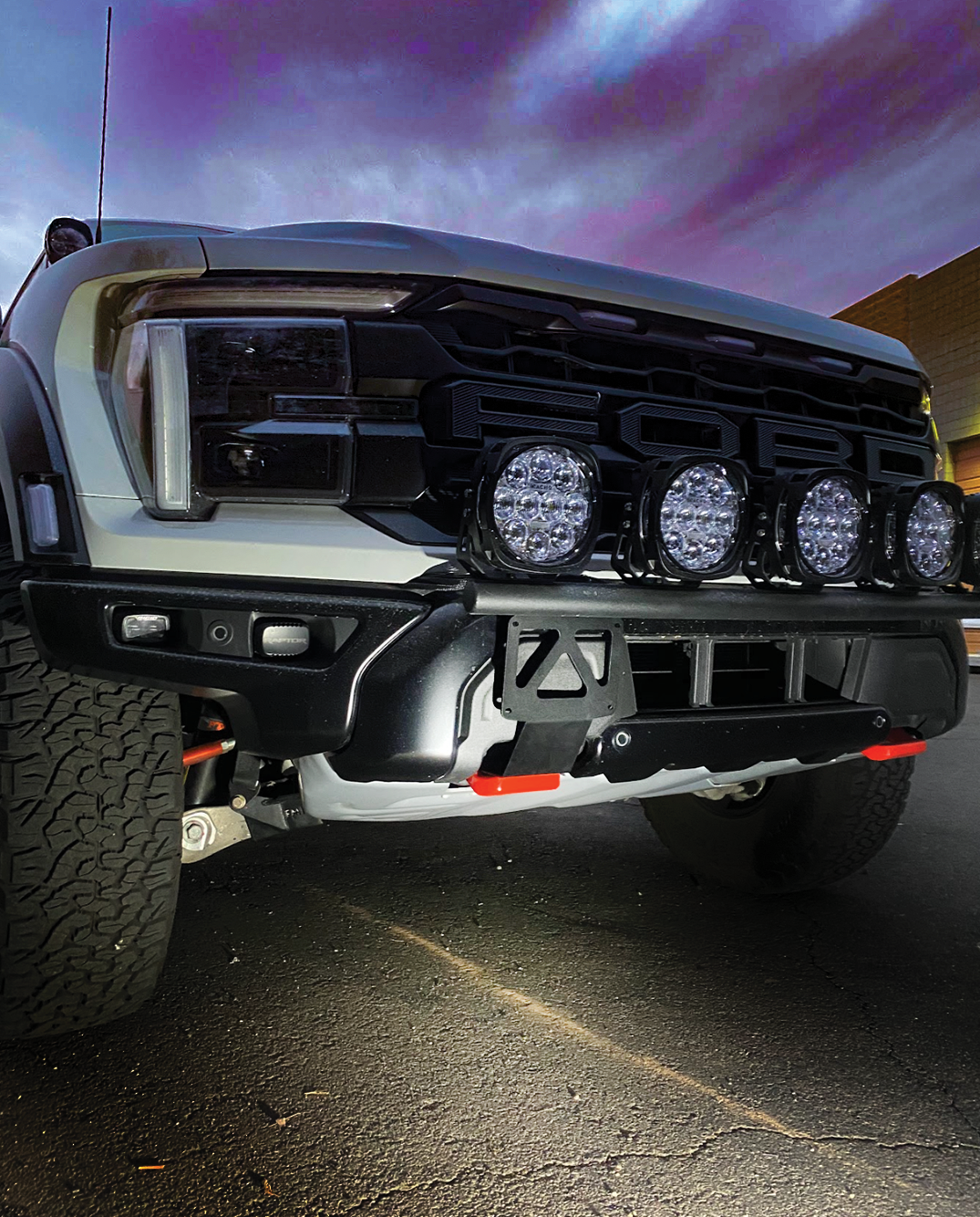 Foutz Motorsports Front Tow Hook License Plate Mount 2024-2026 Ford F-150 Raptor 2024-2026 Ford F-150 Raptor R