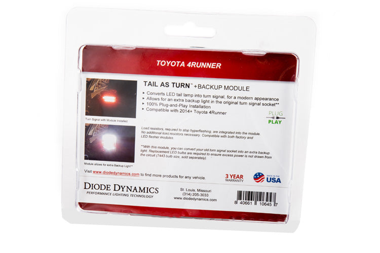 Diode Dynamics Tail as Turn® Kit w/ Backup for 2014-2024 Toyota 4Runner Stage 2