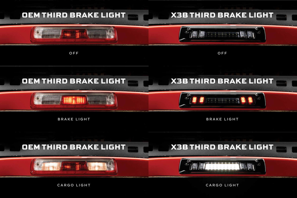 X3B LED Third Brake Light: 2015+ Colorado/Canyon, Clear Lens - Apollo Off-Road