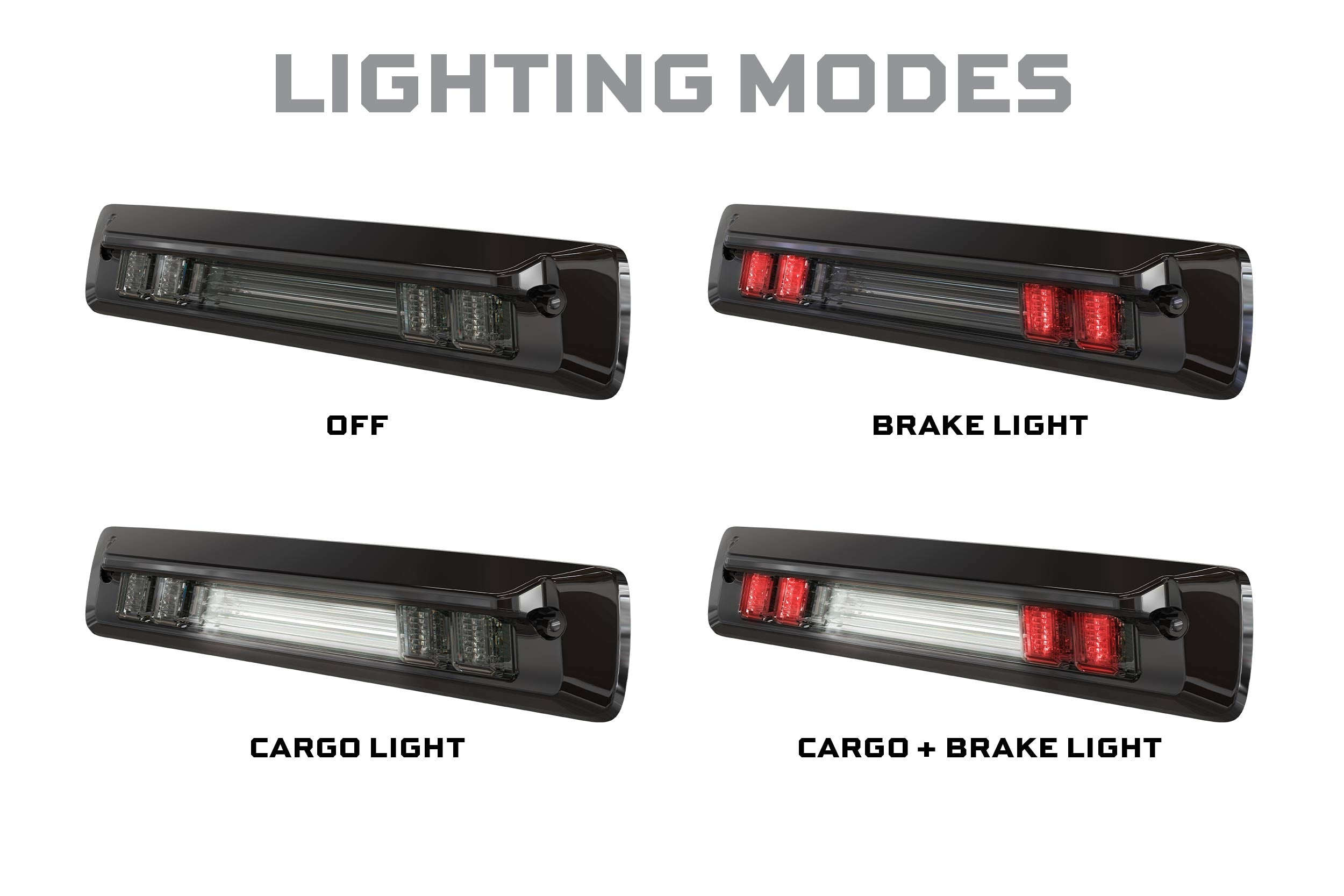 X3B LED Third Brake Light: 2015+ Colorado/Canyon, Clear Lens - Apollo Off-Road
