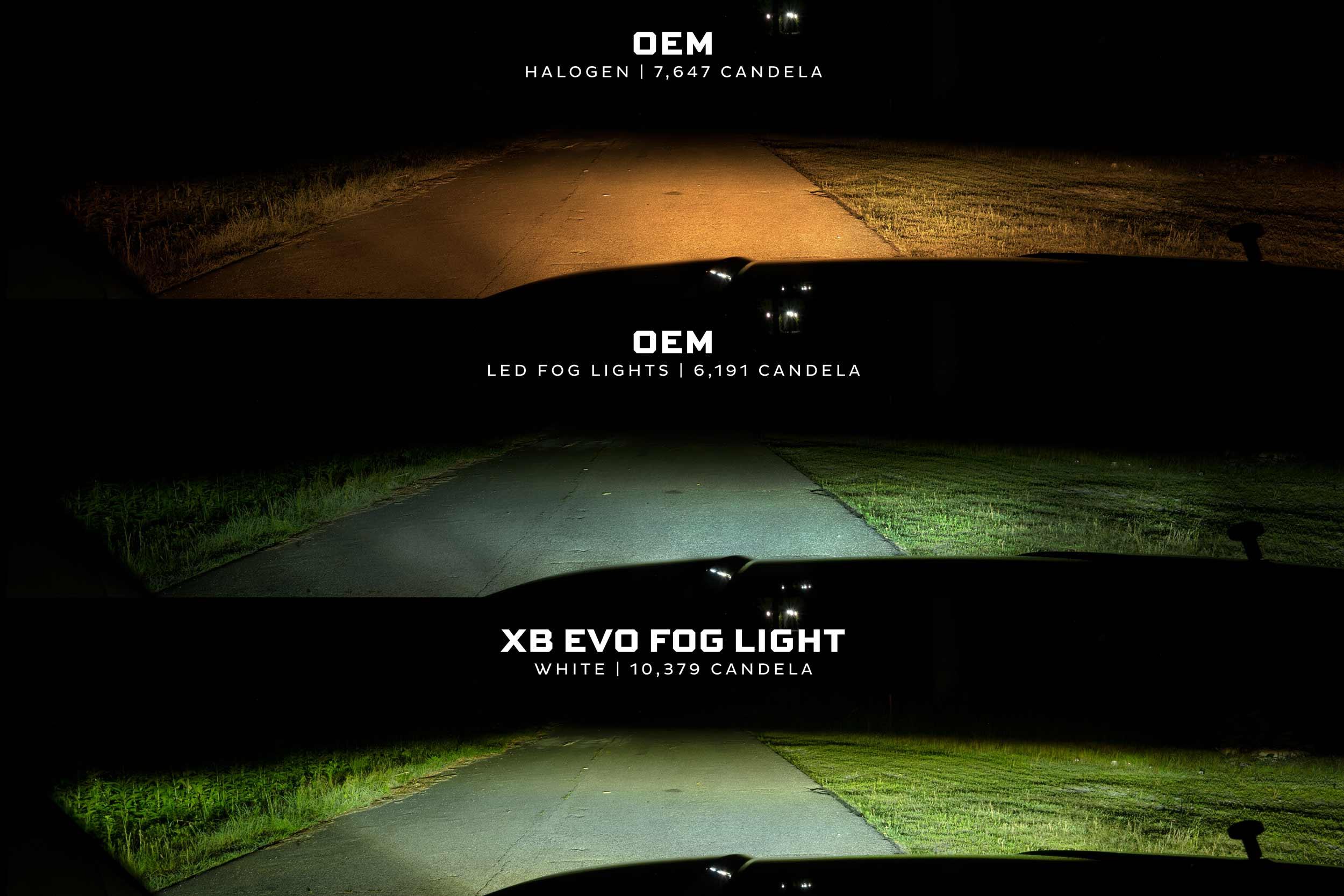XB Evo Fog Lights: Type F2 (Set / White) - Apollo Off-Road