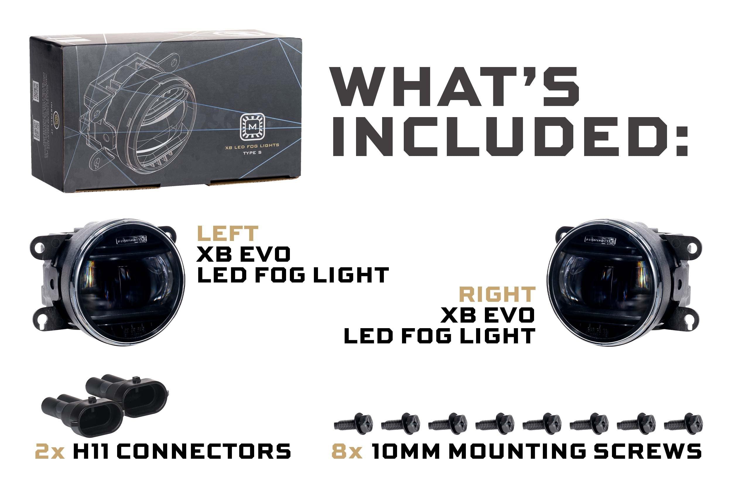 XB Evo Fog Lights: Type S (Set / White) - Apollo Off-Road