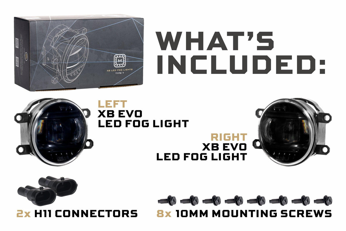 XB Evo Fog Lights: Type T (Set / White) - Apollo Off-Road