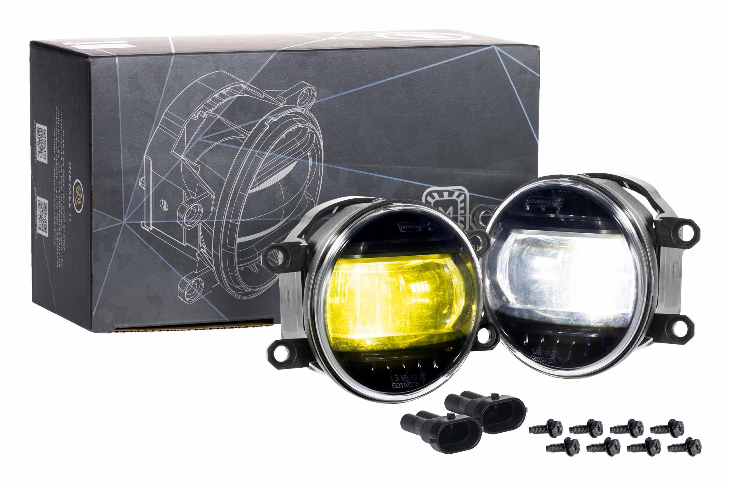 XB Evo+ Fog Lights: Type T (Set / White + Yellow) - Apollo Off-Road
