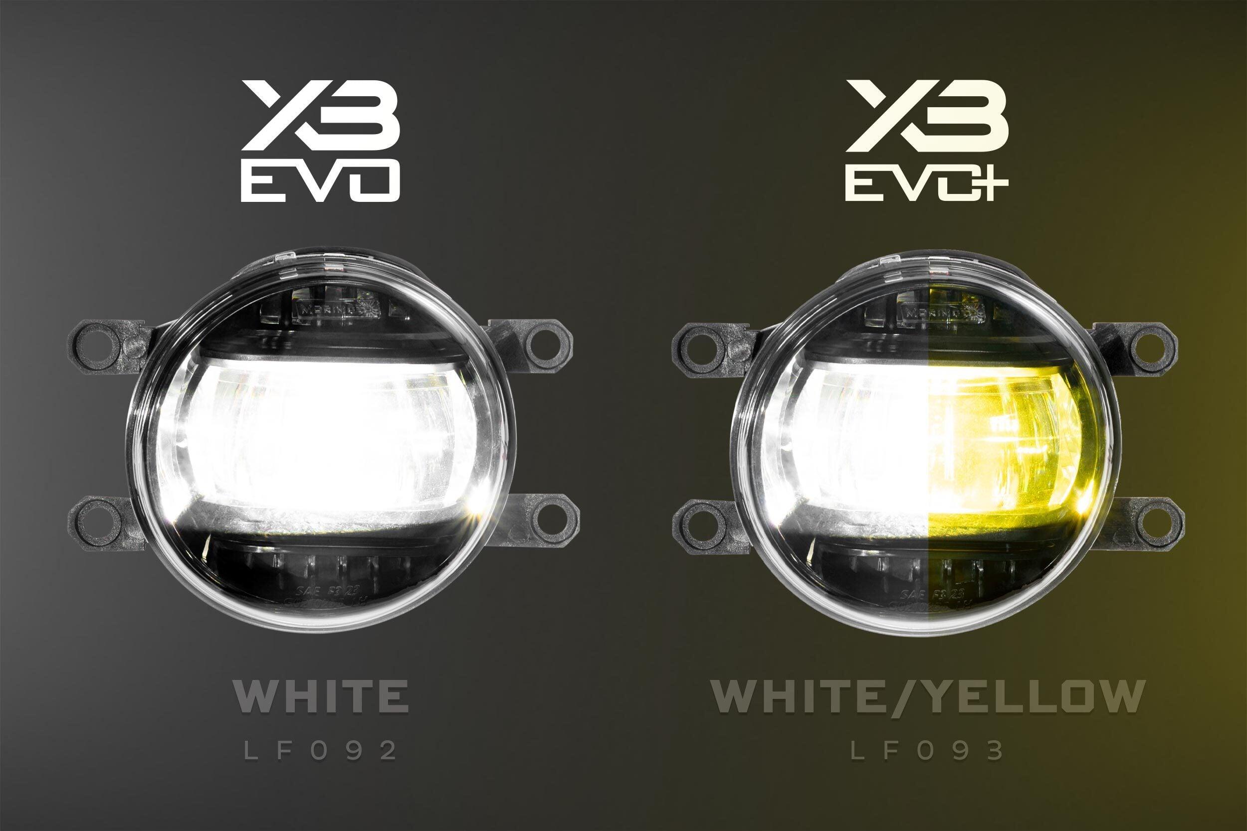 XB Evo+ Fog Lights: Type T (Set / White + Yellow) - Apollo Off-Road