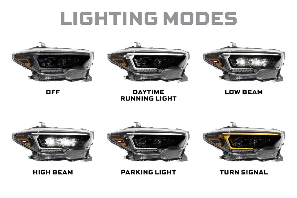 XB Evo Hybrid Headlights: 2016-2023 Toyota Tacoma, Set - Apollo Off-Road