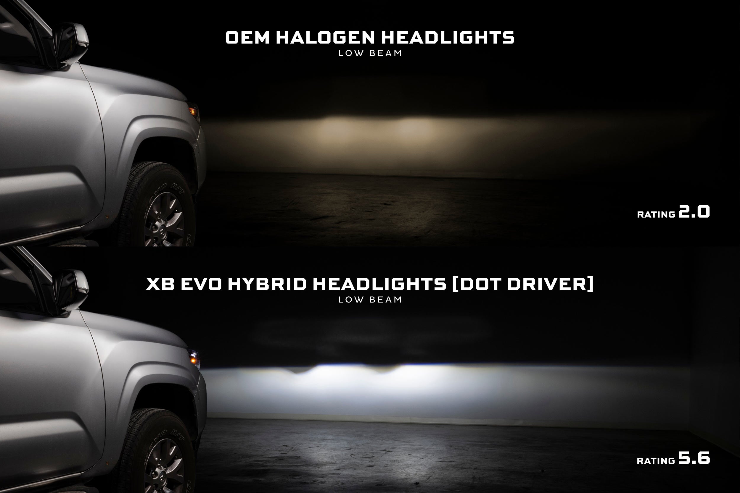 XB Evo Hybrid Headlights: 2016-2023 Toyota Tacoma, Set - Apollo Off-Road