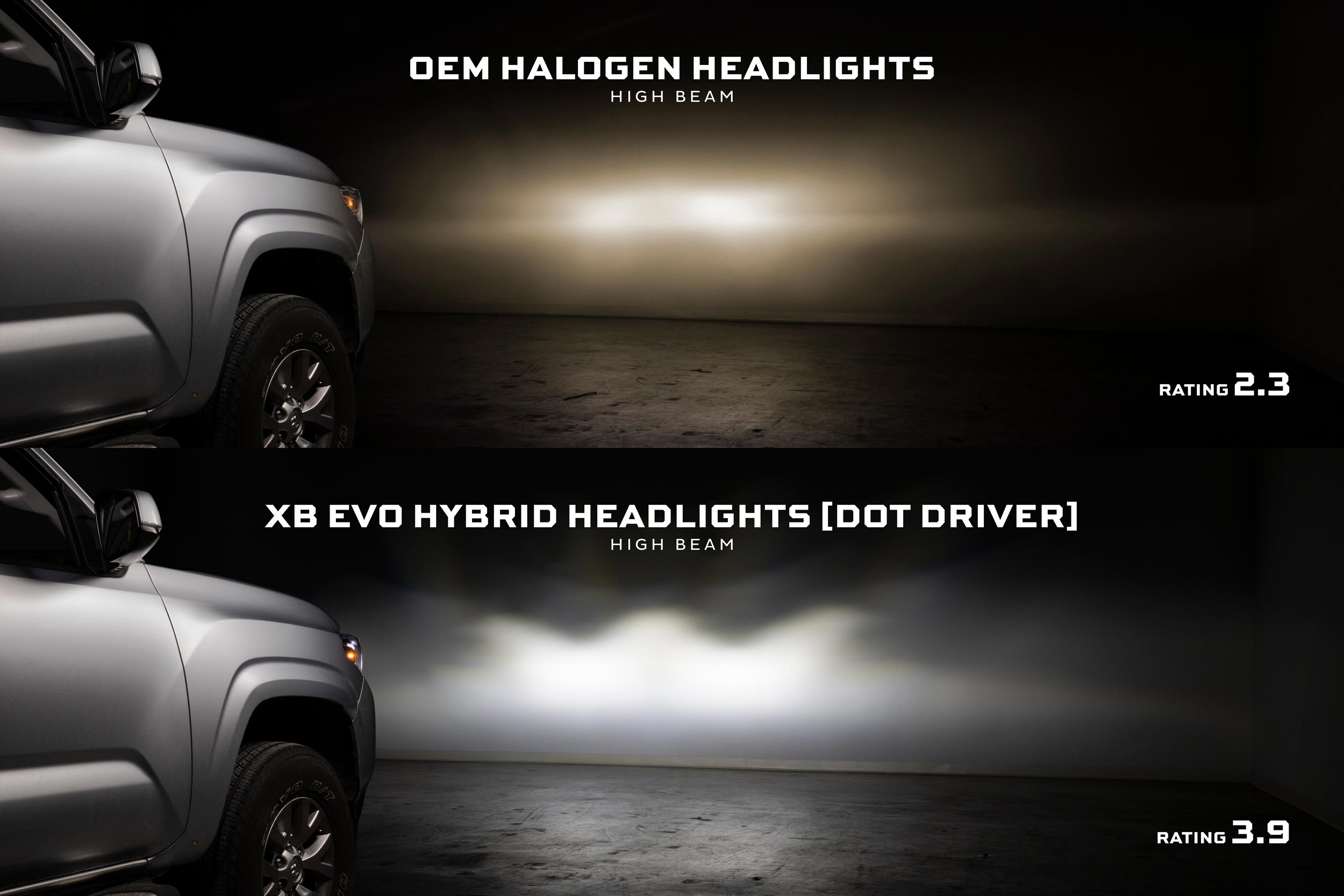XB Evo Hybrid Headlights: 2016-2023 Toyota Tacoma, Set - Apollo Off-Road