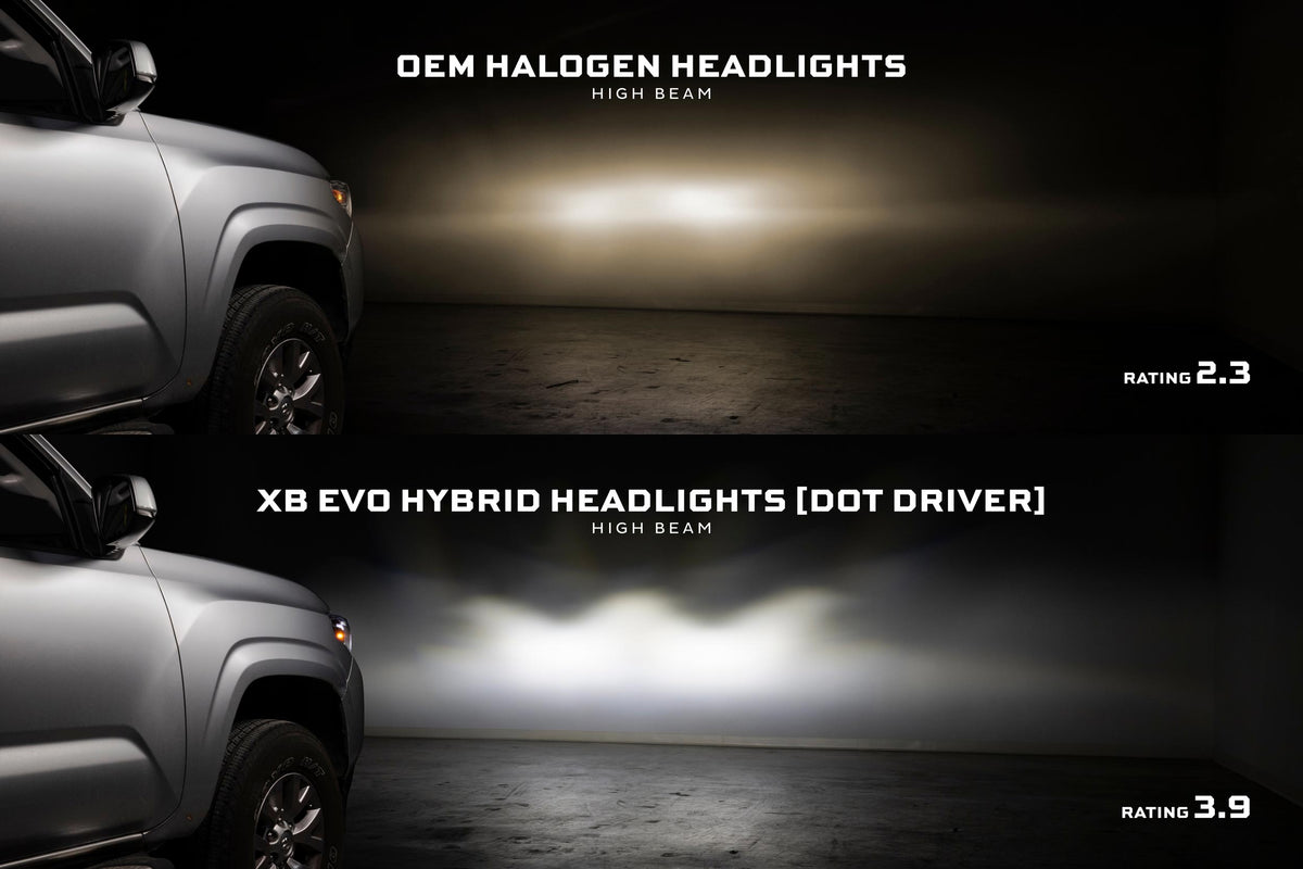 XB Evo Hybrid Headlights: 2016-2023 Toyota Tacoma, Set - Apollo Off-Road