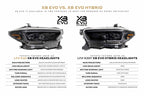 XB Evo Hybrid Headlights: 2016-2023 Toyota Tacoma, Set - Apollo Off-Road