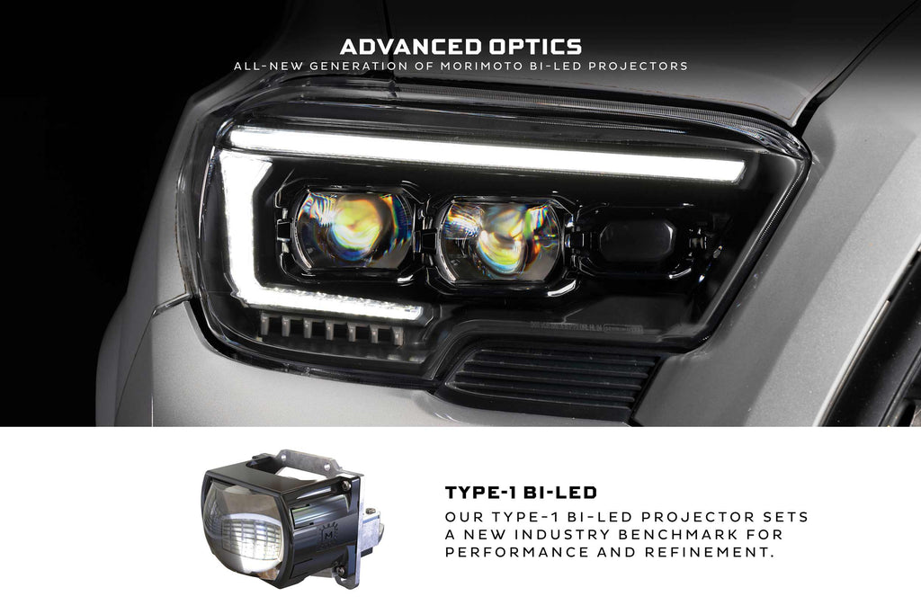 XB Evo Hybrid Headlights: 2016-2023 Toyota Tacoma, Set - Apollo Off-Road