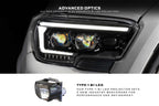 XB Evo Hybrid Headlights: 2016-2023 Toyota Tacoma, Set - Apollo Off-Road