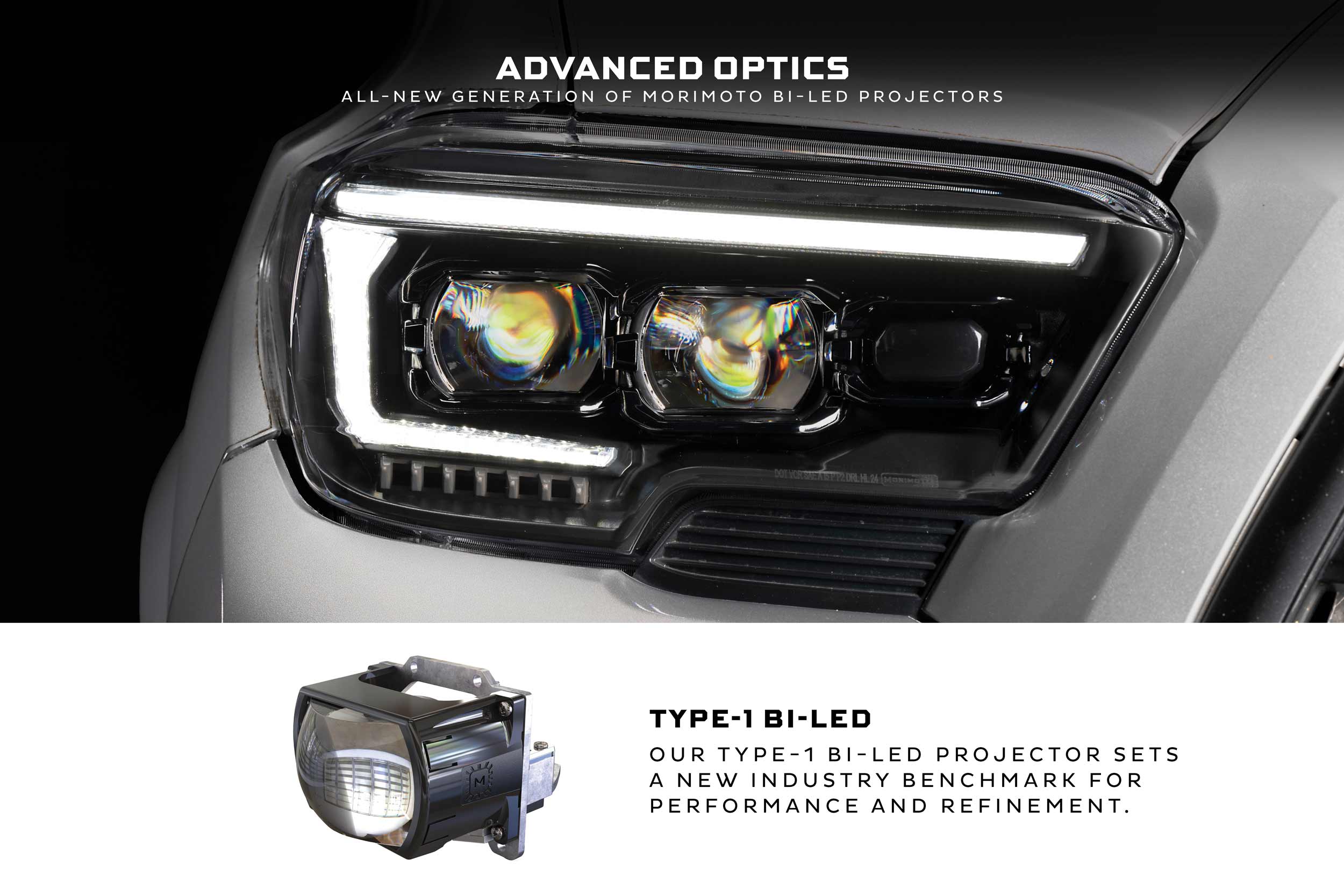 XB Evo Hybrid Headlights: 2016-2023 Toyota Tacoma, Set - Apollo Off-Road