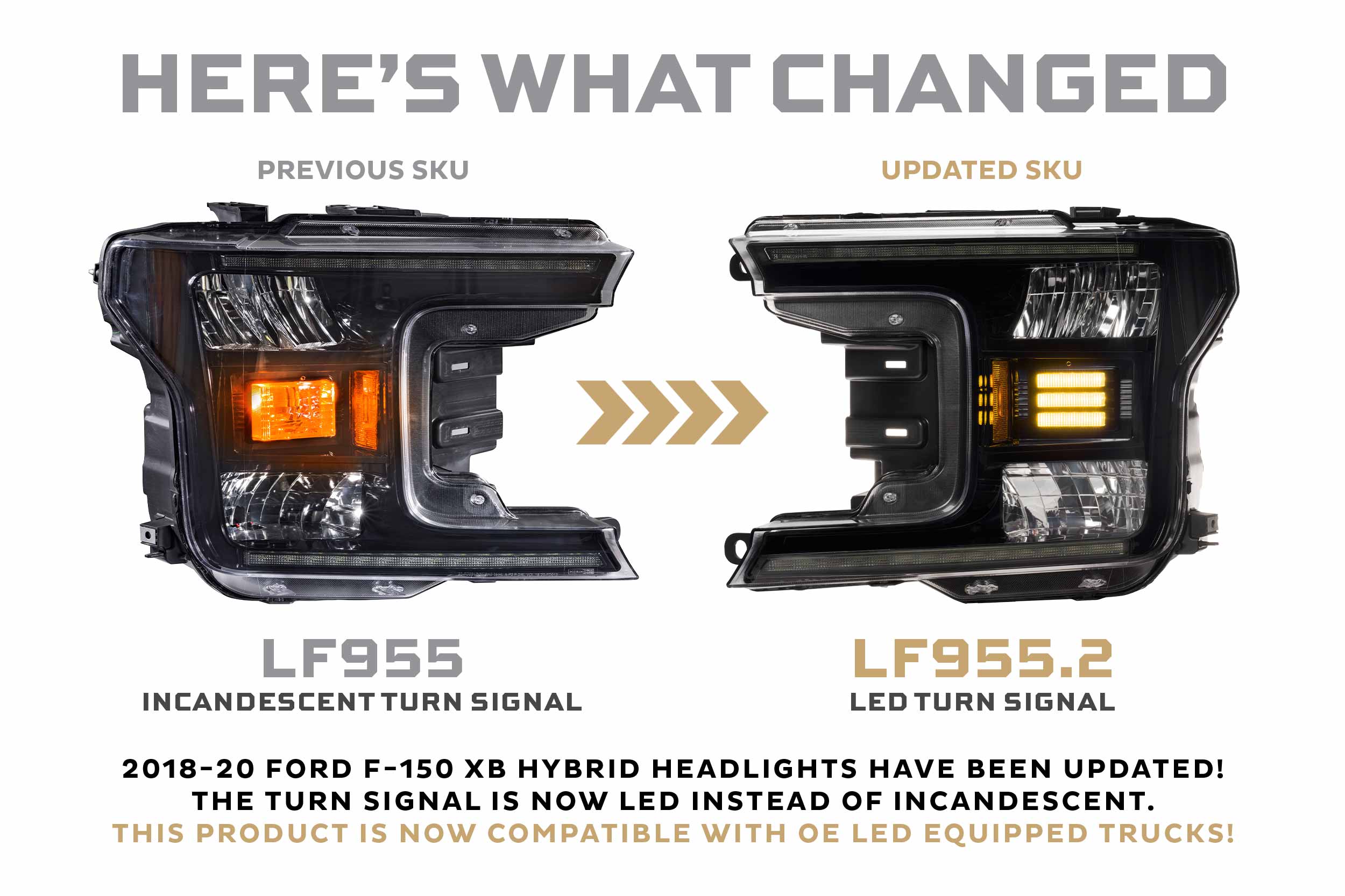 XB Hybrid-R LED Headlights: Ford F150 (18-20) (Pair / ASM) - Apollo Off-Road