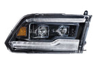 XB LED Headlights: Dodge Ram (09-18) (Pair / Amber DRL) - Apollo Off-Road